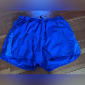 Vintage cobalt blue Patagonia running shorts